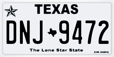 TX license plate DNJ9472