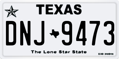 TX license plate DNJ9473