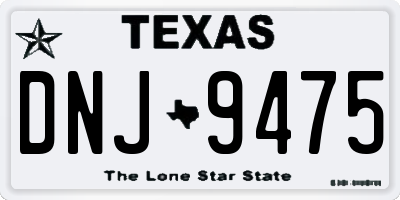 TX license plate DNJ9475