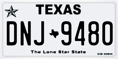 TX license plate DNJ9480