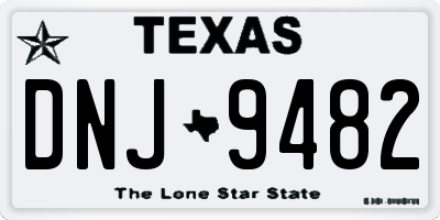 TX license plate DNJ9482