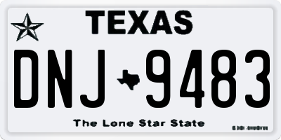 TX license plate DNJ9483