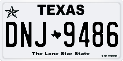 TX license plate DNJ9486
