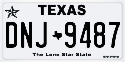TX license plate DNJ9487