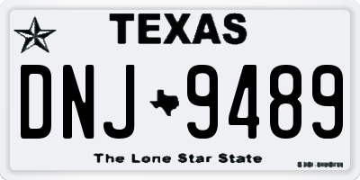 TX license plate DNJ9489