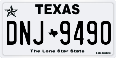 TX license plate DNJ9490