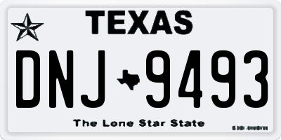 TX license plate DNJ9493