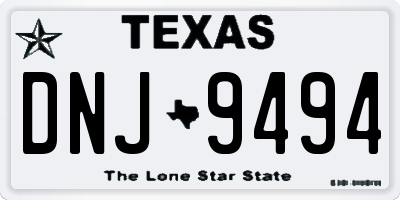 TX license plate DNJ9494