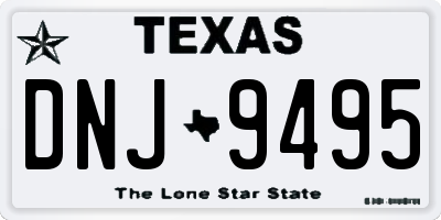 TX license plate DNJ9495