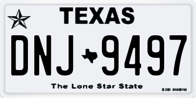 TX license plate DNJ9497