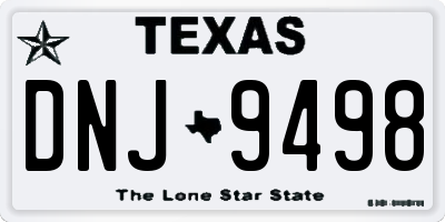 TX license plate DNJ9498