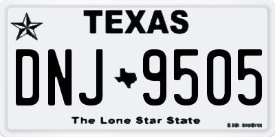 TX license plate DNJ9505