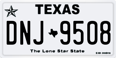 TX license plate DNJ9508