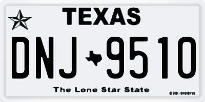 TX license plate DNJ9510