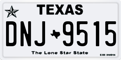 TX license plate DNJ9515