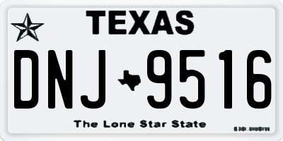 TX license plate DNJ9516