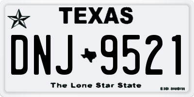 TX license plate DNJ9521