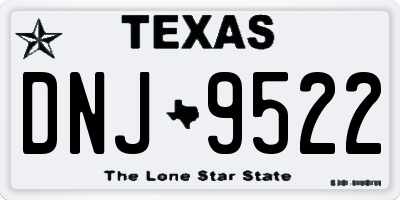 TX license plate DNJ9522