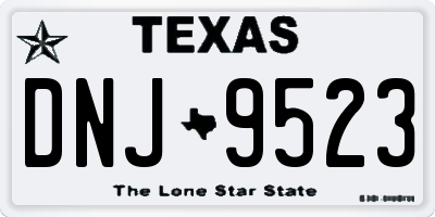 TX license plate DNJ9523