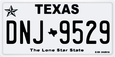 TX license plate DNJ9529