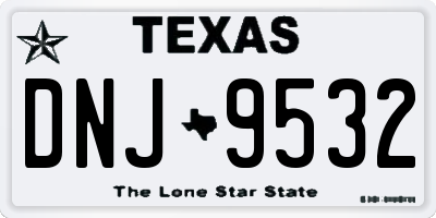 TX license plate DNJ9532