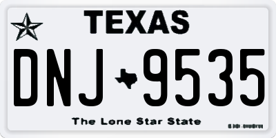 TX license plate DNJ9535