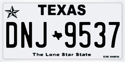 TX license plate DNJ9537