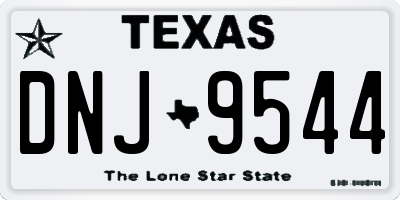 TX license plate DNJ9544