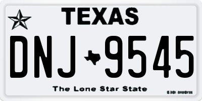 TX license plate DNJ9545