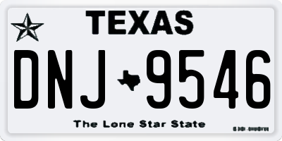 TX license plate DNJ9546