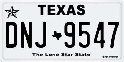 TX license plate DNJ9547
