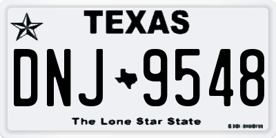 TX license plate DNJ9548