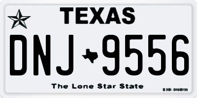 TX license plate DNJ9556