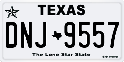 TX license plate DNJ9557