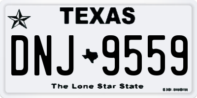 TX license plate DNJ9559