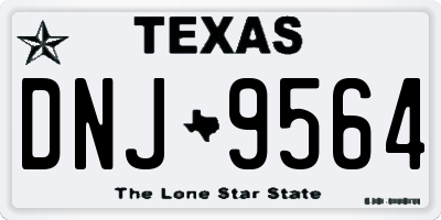 TX license plate DNJ9564