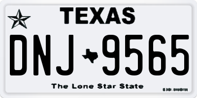 TX license plate DNJ9565