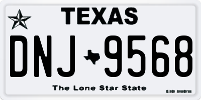 TX license plate DNJ9568