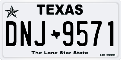 TX license plate DNJ9571