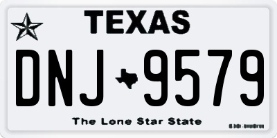 TX license plate DNJ9579