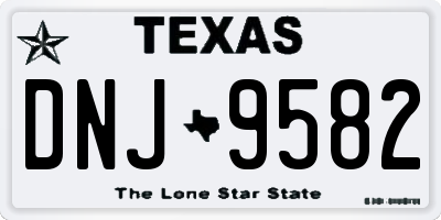 TX license plate DNJ9582