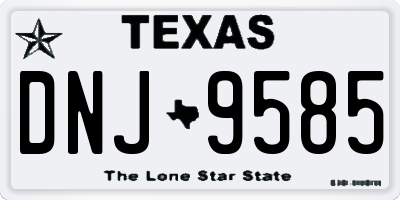 TX license plate DNJ9585