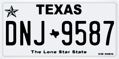 TX license plate DNJ9587