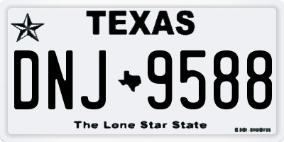 TX license plate DNJ9588