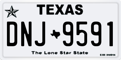 TX license plate DNJ9591