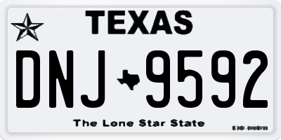 TX license plate DNJ9592