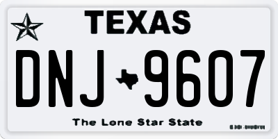 TX license plate DNJ9607