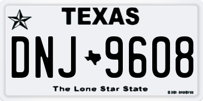 TX license plate DNJ9608