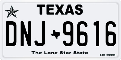 TX license plate DNJ9616