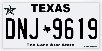 TX license plate DNJ9619